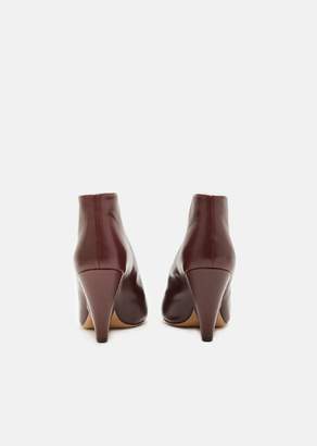 Isabel Marant Adenn Point Toe Ankle Boots Burgundy