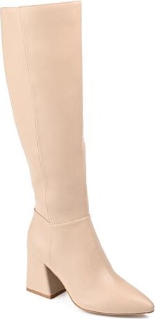 Journee Collection Women's Tru Comfort Foam Wide Calf Landree Boot - Tan - Size 6