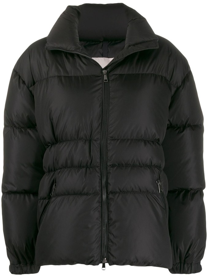 Moncler Logo Patch Cuffs Puffer Jacket ShopStyle