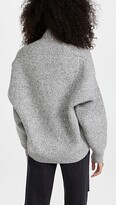 Thumbnail for your product : Alexander Wang Half Zip Turtleneck Drape Back Pullover