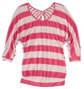 Thumbnail for your product : Junior's Bow Back Striped Top