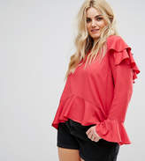 Thumbnail for your product : Alice & You Top With Ruffle Layers In Sheer Fabric