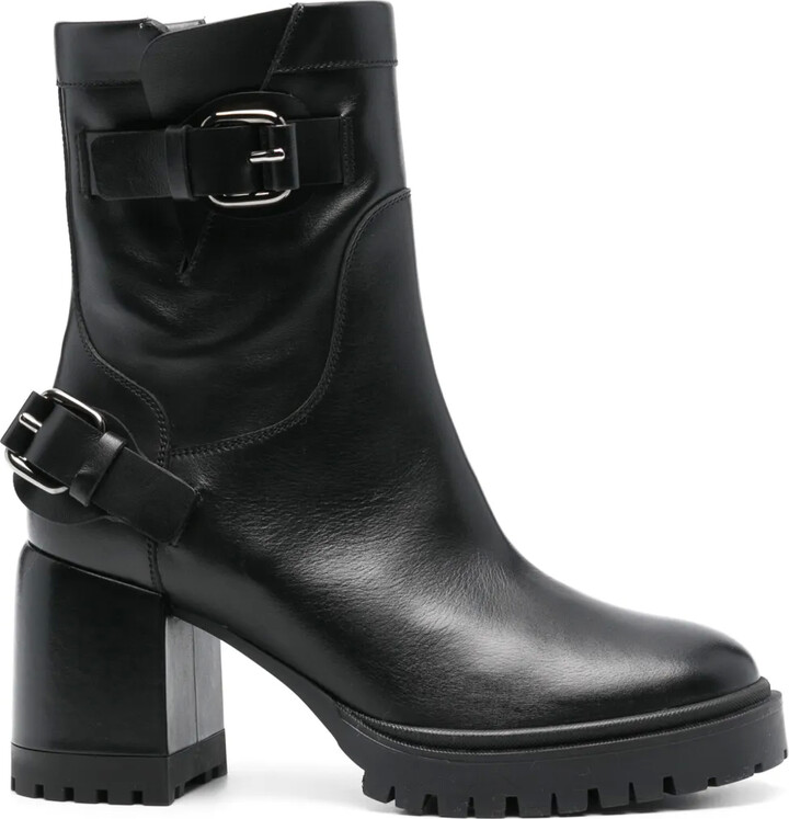 Casadei 80mm Leather Biker Boots