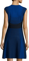 Thumbnail for your product : Muse Geometric-Print Fit-and-Flare Dress, Cobalt