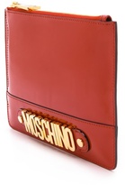 Thumbnail for your product : Moschino Patent Leather Zip Clutch