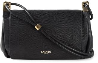 Lanvin mini flap plisse story crossbody bag