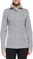 Thumbnail for your product : Michael Kors Long-Sleeve Striped Poplin Shirt, Midnight/Optic White
