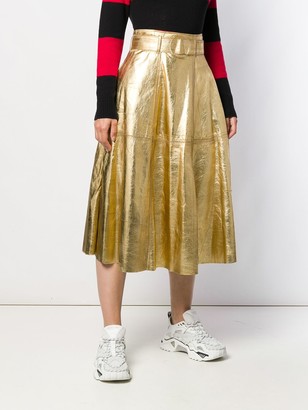 Golden Goose Metallic Midi Skirt