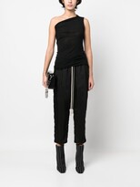 Thumbnail for your product : Rick Owens Cropped Drawstring Palazzo Trousers