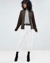 Thumbnail for your product : ASOS Design Knitted Cardigan In Rib With Shawl Collar