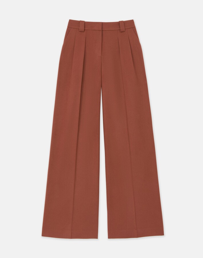 Cashmere Melange Wyatt Wide Leg Pant