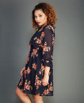 Thumbnail for your product : Wet Seal Ethereal Floral Print Surplice Dress