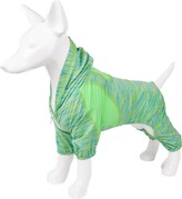 Thumbnail for your product : Pet Life Active 'Downward Dog' Performance Two Toned Full Body Warm Up Hoodie