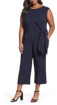 Thumbnail for your product : Tahari Wide Leg Crop Jumpsuit