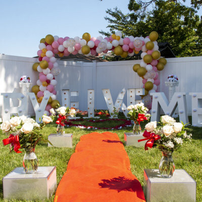 zenco homegoods 8ft X 8ft Wedding Ceremony Arch, Square Metal Balloon Arch Stand