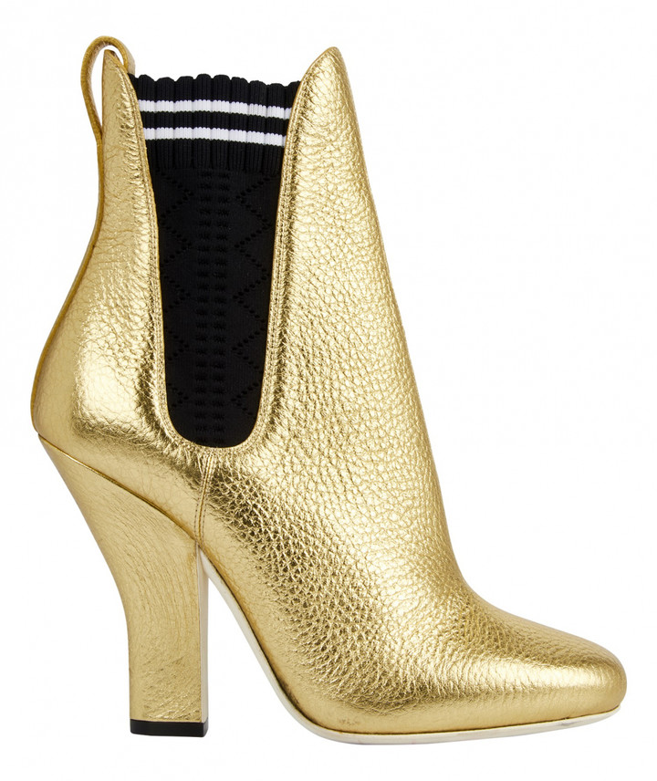 fendi gold boots