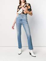 Thumbnail for your product : Aries double high-waisted straight jeans