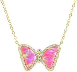Kamaria Mini Opal Butterfly Pink