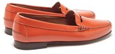 Thumbnail for your product : Hereu Arbello Cutout Leather Loafers - Orange