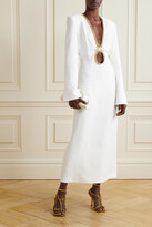 Thumbnail for your product : ROWEN ROSE Sablé Embellished Crepe Midi Dress