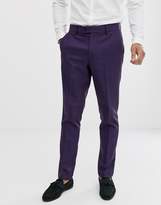 Thumbnail for your product : ASOS Design DESIGN wedding skinny suit pants in berry twill