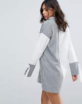 Thumbnail for your product : boohoo Mix Stripe Shirt Dress