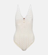 Patterned knit swimsuit 