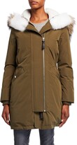 Thumbnail for your product : Derek Lam 10 Crosby Two-Zip Detachable Fur-Trim Anorak Coat