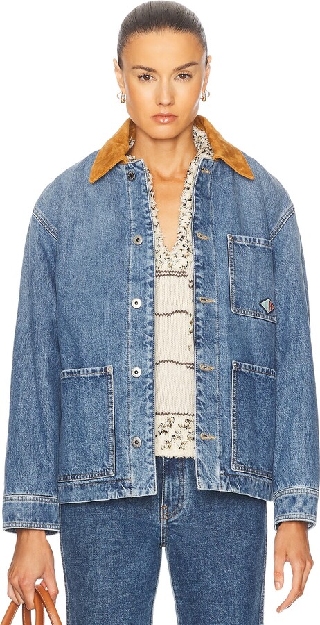 Bottega Veneta Padded Denim Jacket in Blue