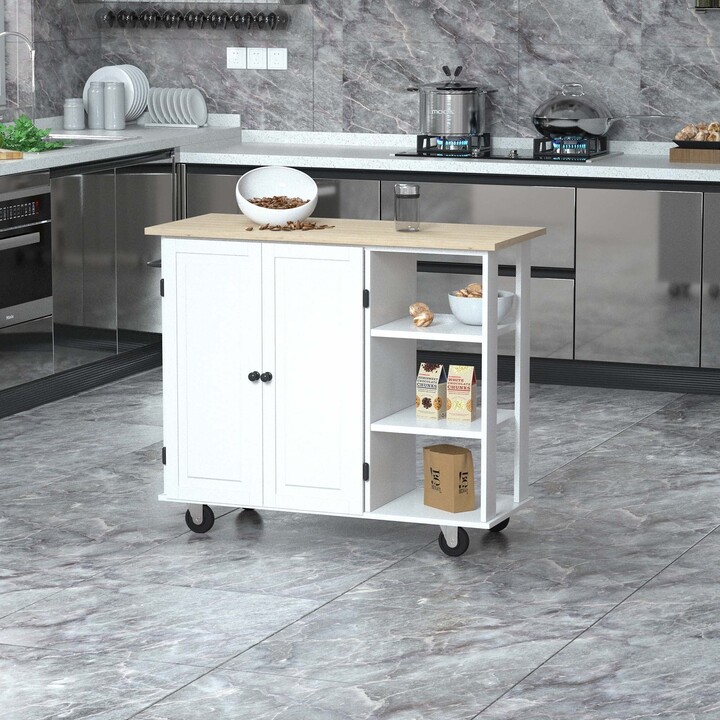 Kitchen Island Cart on Wheels,with Large Rack ShopStyle