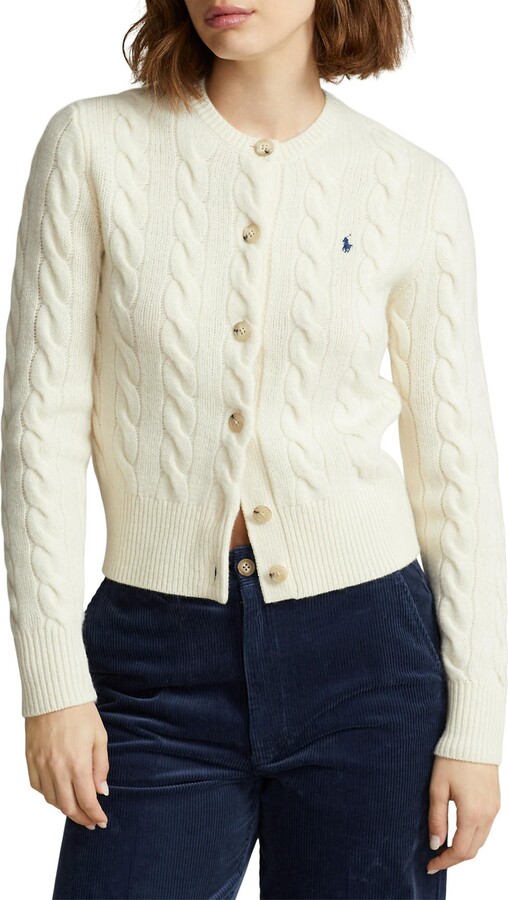 Polo Ralph Lauren Cable Wool & Cashmere Cardigan - ShopStyle