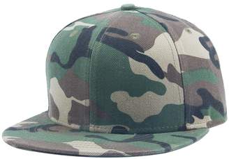 So'each Unisex Camouflage Graphic Print Flat Bill Visor Snapback Cap Baseball Hat