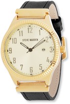 Thumbnail for your product : Steve Madden Men's Analog Leather Strap Watch