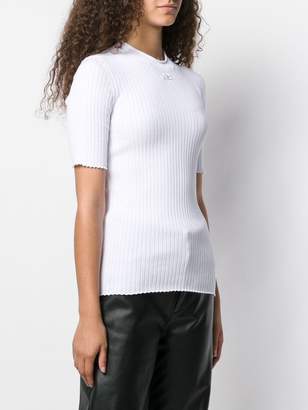 Courreges Ribbed Knitted Top