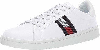 tommy hilfiger white and gold sneakers