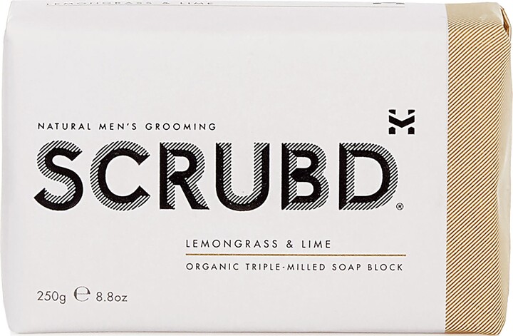 SCRUBD Lemongrass & Lime Organic Triple-Milled Soap Block