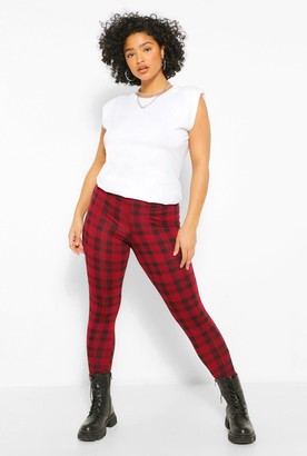 red flannel leggings