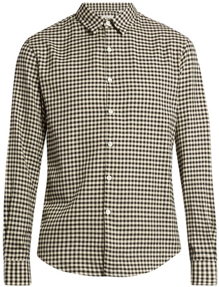 TOMORROWLAND Long-sleeved gingham brushed-cotton shirt