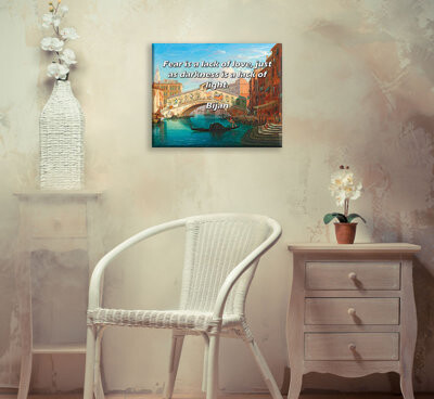Astoria Grand Gallery Wrapped Canvas By Bijan: "Fear is a lack of love, just as darkness is a lack of