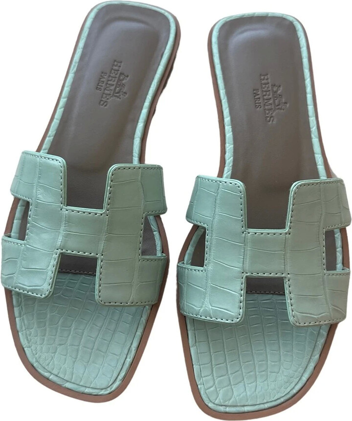 Hermes Oran crocodile sandal ShopStyle