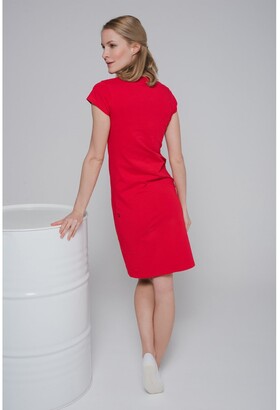 non NON+ - Non374 Red Short Sleeve Tight Dress