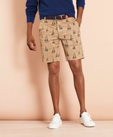 Thumbnail for your product : Brooks Brothers Sailboat-Print Cotton Twill Shorts