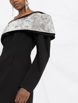 Thumbnail for your product : Isabel Marant Asymmetric-Shoulder Sequin-Embellished Dress