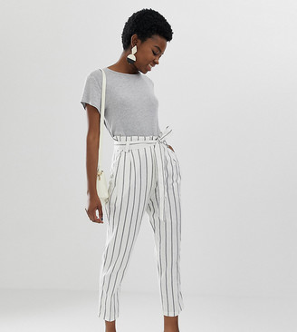 petite striped linen pants