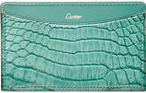 C de Cartier crocodile-leather and calfskin card holder