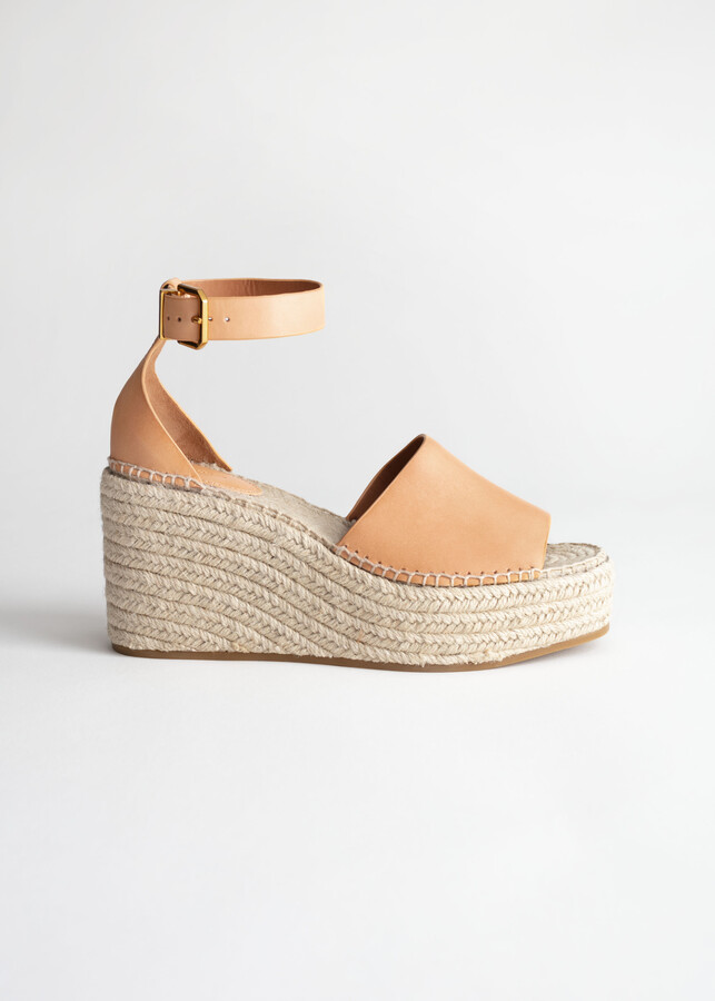 tan platform espadrilles