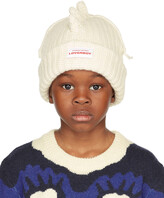 Thumbnail for your product : Charles Jeffrey Loverboy SSENSE Exclusive Kids Off-White Chunky Spikes Beanie