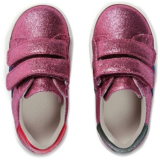 Gucci Children Toddler glitter sneaker with Web
