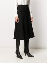 Thumbnail for your product : Thom Browne Flounce Skirt With Fray In Solid Eyelash Yarn Tweed