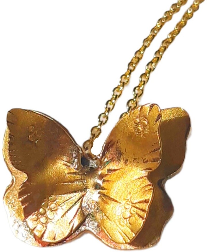 Lily Flo Jewellery - Butterfly Necklace in Solid Gold - ShopStyle